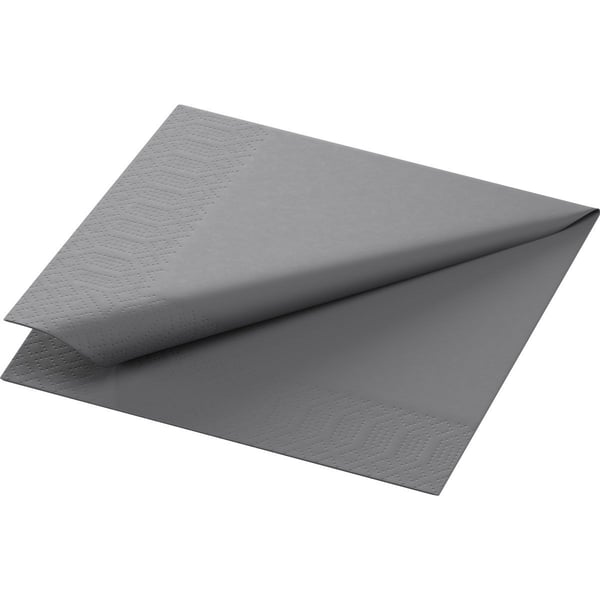 Duni - Serviett - Størrelse 24 x 24 cm - avhendbar - granittgrå (en pakke 250)