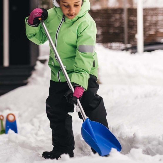Fiskars 1001421, Snøskuffe, Plast, Blå, Sølv, firkant, Monokromatisk