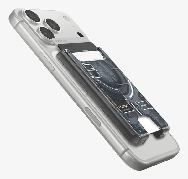 Spigen Ultra Hybrid Zero One V2, Korthållare, Svart, Grå, Polykarbonat, Termoplastisk polyuretan (TPU), Apple, Apple - iPhone 12 or newer or with M...