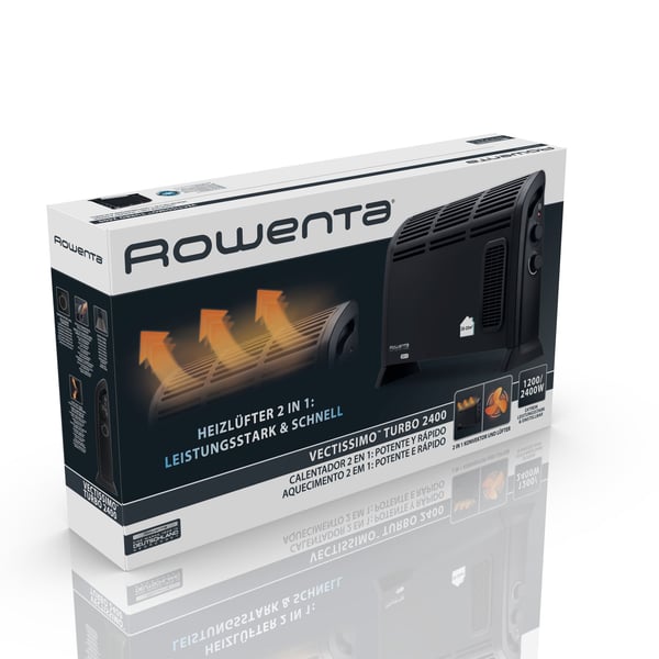 Rowenta VECTISSIMO TURBO CO3035 konvektoriuuni 2400 W, musta