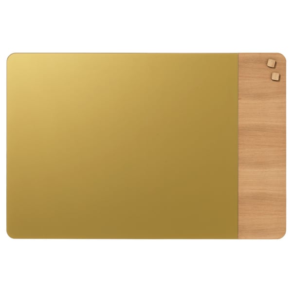 Magnetisk NAGA glastavle 60x80 cm mat glas guld med egefiner