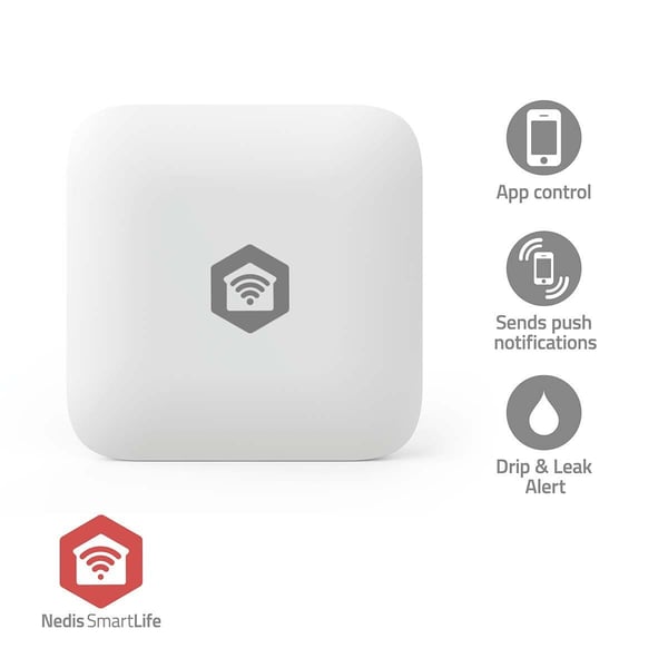 Nedis SmartLife - Vannlekkasje sensor - trådløs - ZigBee 3.0 - 2400 - 2483 Mhz - hvit