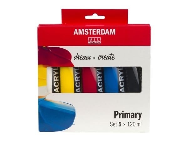 Artequipment Amsterdam Standard Series acrylic paint primary set | 5 x