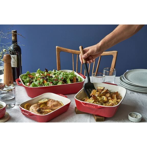 ZWILLING STAUB Ceramics, Leivontasetti, Suorakulmainen, Keraaminen, Punainen, Emali, 0 - 300 °C
