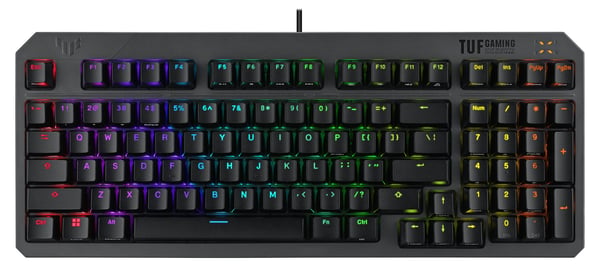 ASUS TUF Gaming K3 Gen II tangentbord optisk-mekaniskt ROG RX RED, US, svart