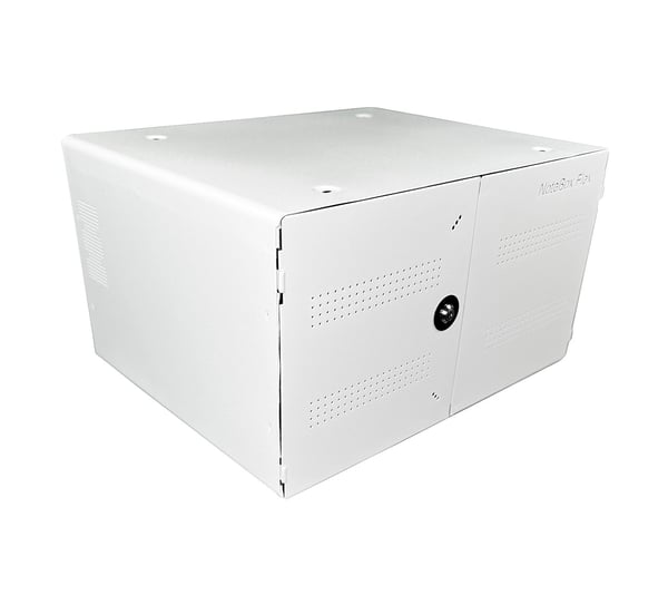 LEBA NoteBox 16 - Lagringsboks (kun lading) - for 16 nettbrett / notebook-er - USB-C - låsbar - stål - hvit - skjermstørrelse: inntiil 12" - veggmo...