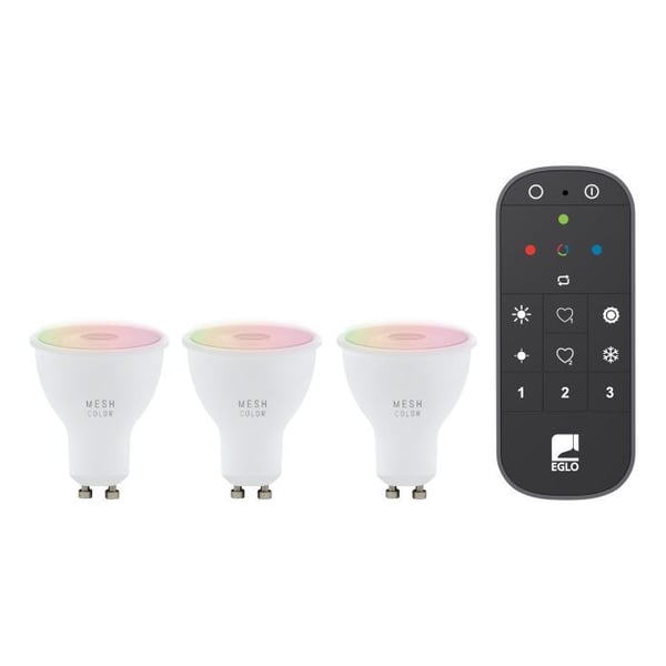 EGLO CONNECT-Z GU10 Smarta Glödlampor - 3-pack med Fjärrkontroll - 345 lm