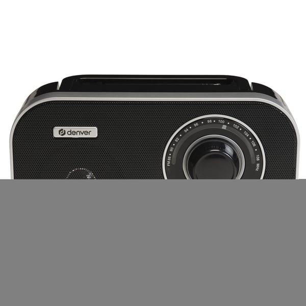 Denver TR-51 FM-radio med analog tuning, svart