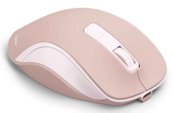 Hama WM-500, högerhand, Optisk, RF Trådlös, 1600 DPI, Rosa