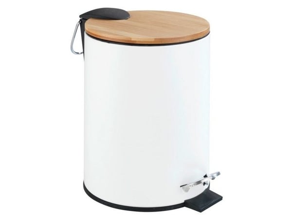 Wenko avfallsbeholder TORTONA baderomsbeholder, Easy Close, 3 L, hvit, WENKO