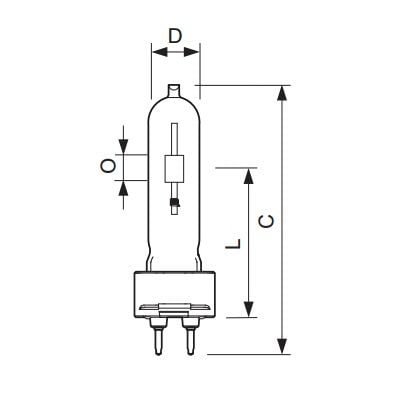 Philips MASTERColour CDM-T - Keraaminen metallihalogeenilamppu (CMH) - muoto: T19 - kirkas viimeistely - G12 - 73,2 W - luokka G - lämmin valkoinen...