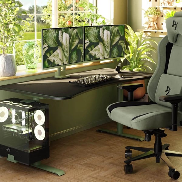 Arozzi Arena Gaming Desk - Large - Forest Green