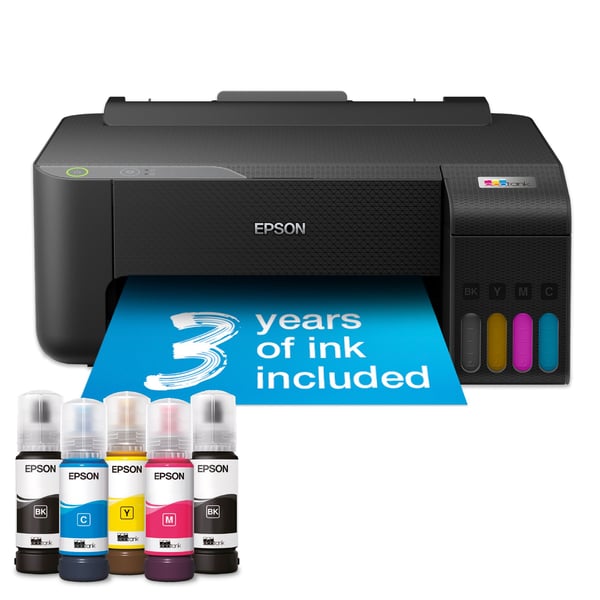 Epson EcoTank L1230 bläckstråleskrivare, färg, A4, USB, svart
