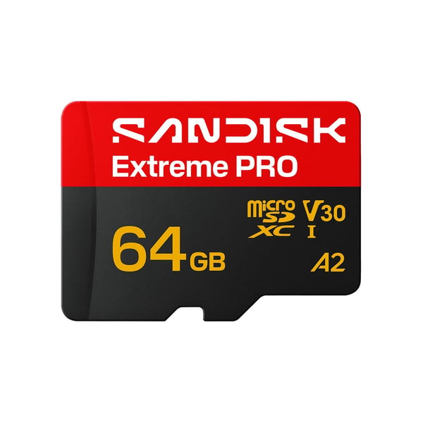 SanDisk Extreme PRO - Flashminnekort - 64 GB - A2 / Video Class V30 / UHS-I U1 - microSDXC UHS-I
