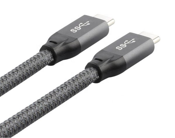 USB-C tilkoblingskabel (ST-ST) 2 m, grå