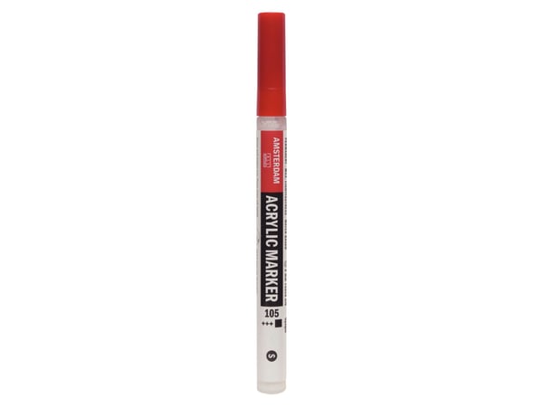 Amsterdam akrylmarkør Open Stock 2 mm, Titanium White 105