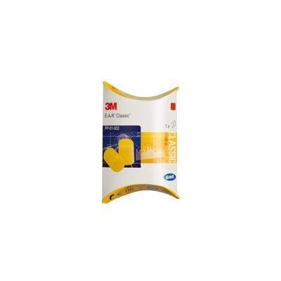 3M PP-01-002, Uudelleen käytettävä korvatulppa, Keltainen, 28 dB, PVC-muovi, Laatikko