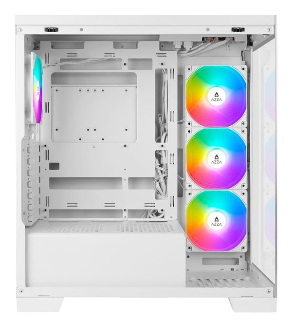 Azza Cove, Midi Tower, PC, Svart, ATX, ITX, Micro-ITX, Härdat glas, Multi