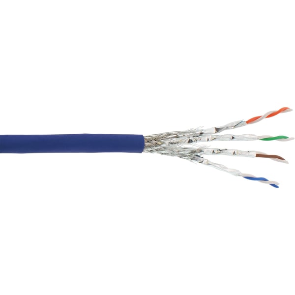 InLine 76899B, 100 m, Cat6a, S/FTP (S-STP), RJ-45, RJ-45, Blå