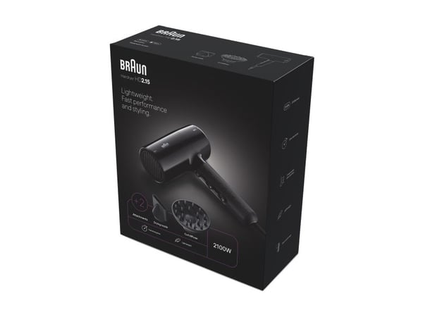 Braun HD 2.15 BRHD215E hiustenkuivaaja 2100 W, musta