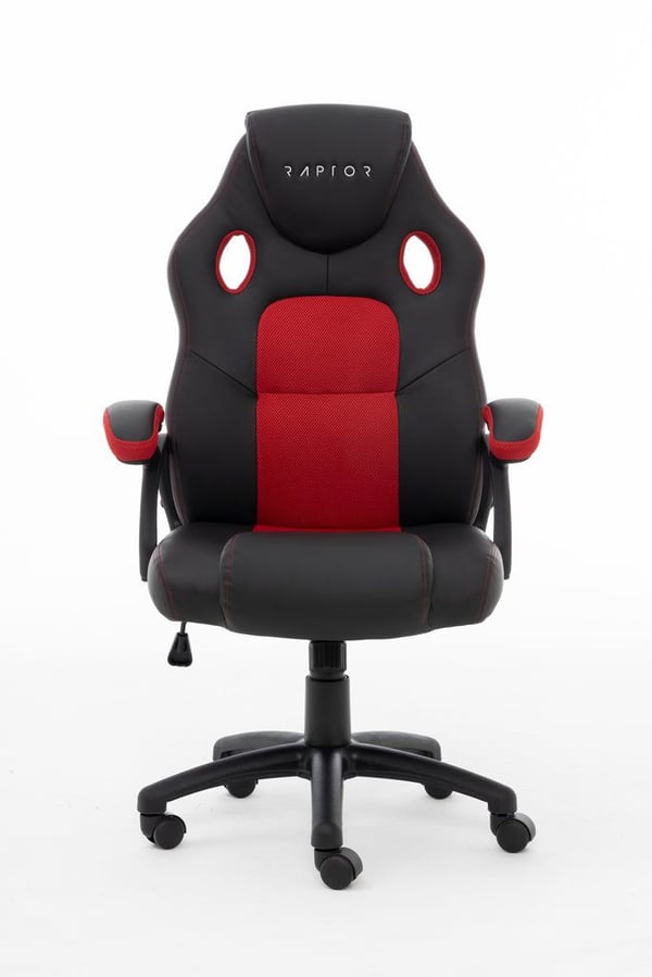 Raptor Gaming RG-GS-40, Gamingfåtölj, 120 kg, Vadderad sits, Vadderat ryggstöd, Svart, Svart