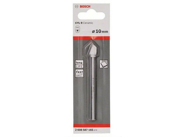 Bosch CYL-9 pora, 1 cm, 90 mm, pehmeä keraaminen seinälaatta, pehmeä laatta, hiontalaatta, lasi, sylinterimäinen varsi, ruostumaton teräs, valkoine...
