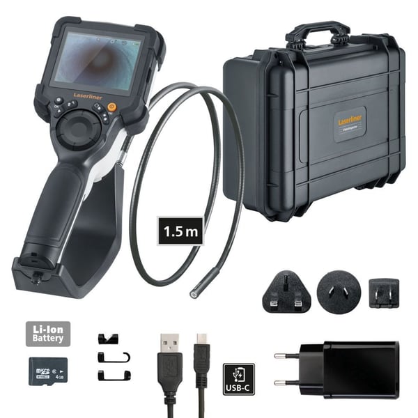 Laserliner VideoInspector, 640 x 480 pikseliä, 8,89 cm (3.5"), 1280 x 720 pikseliä, JPEG, 80°, 2x