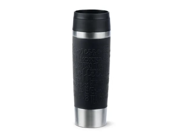 EMSA Travel Mug Classic N2022000, musta, ruostumaton teräs, silikoni, ruostumaton teräs, polypropeeni (PP), 4 h, 8 h