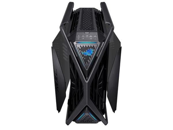ASUS ROG Hyperion GR701 - FT spel - utökad ATX - genomskinlig sidopanel (härdat glas) - ingen strömförsörjning - USB/ljud