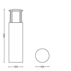 Philips myGarden Stock - Golvlampa - LED - 6 W (motsvarande 47 W) - varmt vitt ljus - antracitgrå