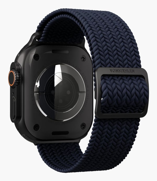 Vonmählen AWS00193, Band, Smartklokke, Svart, Marineblå, Apple, Apple Watch, Nylon
