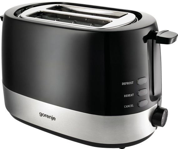 Gorenje T850BK, 2 viipale(i)ta, Musta, Hopea, 850 W, 1 m, 307 mm, 167 mm