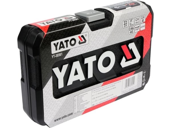 YATO hylsyavainsarja 3/8" 22-osainen XS