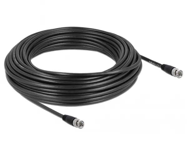 Delock - Videokabel - BNC hann til BNC hann - 20 m - koaksial - svart