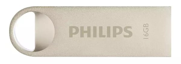 Philips FM16FD160B, 16 GB, USB A-tyyppi, 2.0, Ilman suojusta, 5,4 g, Hopea