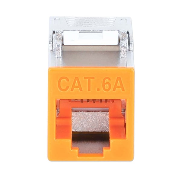 Intellinet Network Solutions INTELLINET Cat6a 10G Slimline Keystone -moduuli STP työkaluvapaa lukitusklipsillä massiivijohdolle kullatut koskettime...