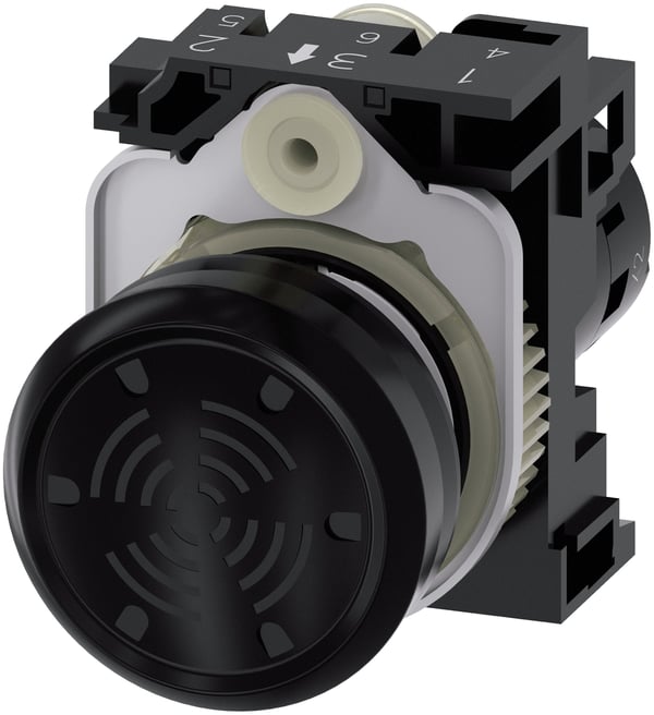 Siemens 3SU1200-6LB10-1AA0, Jatkuva äänimerkki, 85 dB