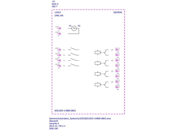 LOGO! DM8 24R Udvidelsesmodul PU/I/O 24V 4DI/4DO