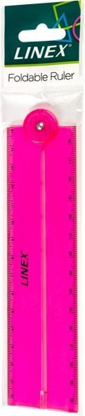 Linex taittoliina 15/30 cm läpinäkyvä pinkki