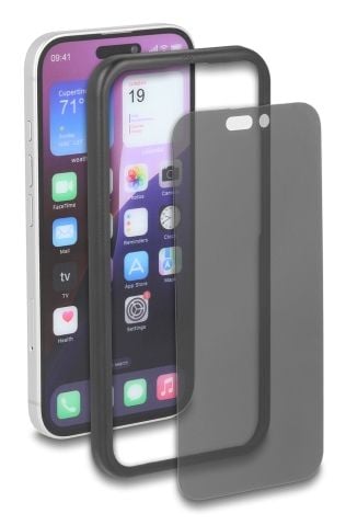 Delock beskyttelsesfilm for iPhone 17 med herdet glassbeskyttelsesskjerm Antispion 4-veis personvernskjerm med installasjonshjelp