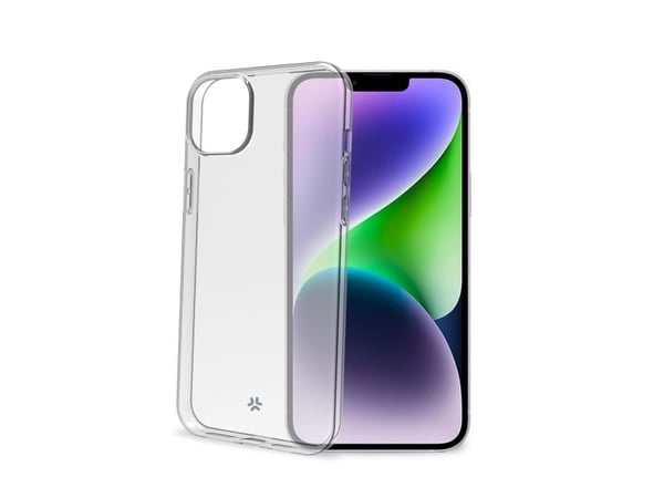 Celly Gelskin - Baksidedeksel for mobiltelefon - termoplast-polyuretan (TPU) - gjennomsiktig - for Apple iPhone 15 Plus