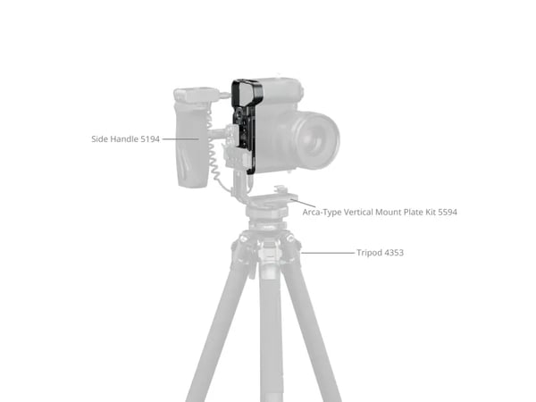SmallRig 5481, Pohjalevy/kameralevy/varret, musta, Alumiini, Sony Alpha 7C II / Alpha 7CR, 124,8 mm, 47,6 mm