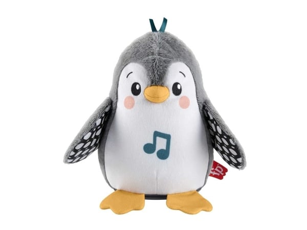 Fisher-Price -pehmolelu, Flap & Wobble -pingviini, musiikkilelu vastasyntyneille, Pingviini, 0 vuosi/vuosia, Tuottaa ääntä, AA, Sisältää paristot