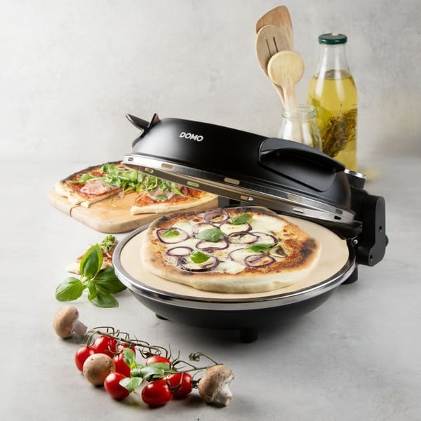 Domo DO9285PZ, 1 pizza(er), Svart, 32 cm, 400 °C, Keramisk, 0,9 m