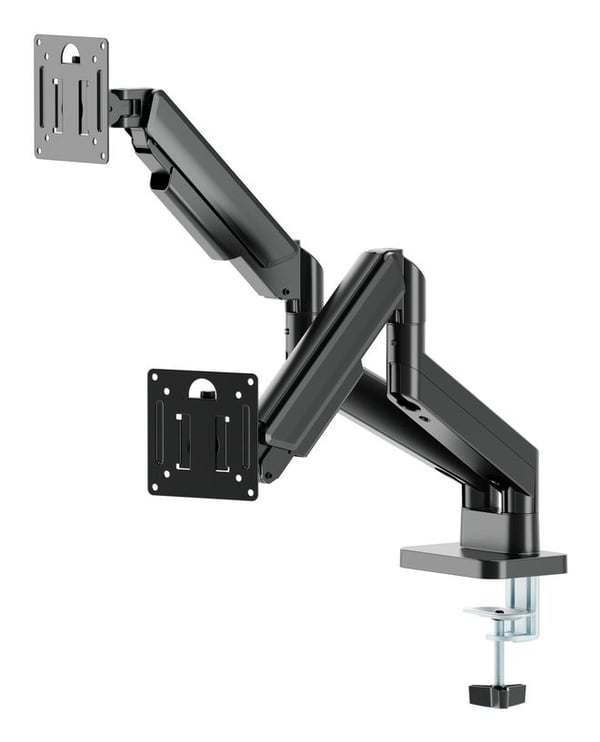 Gembird - Monteringssett (2 leddarmer, skrivebordsklemmemontering, 2 VESA-plater) - adjustable, gas spring arms - for 2 LCD/plasma-paneler - alumin...
