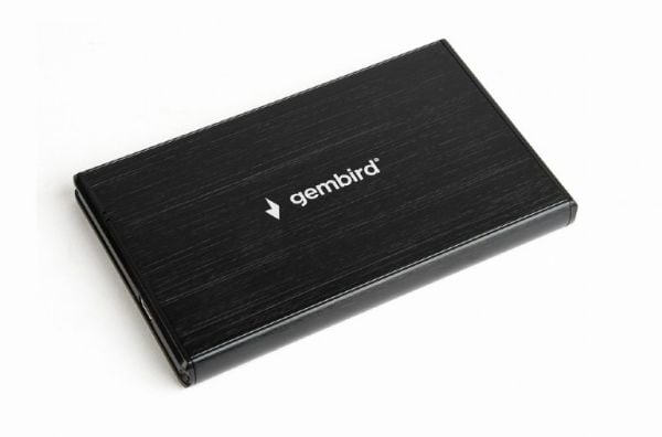 Gembird EE2-U3S-3, HDD-kotelo, 2.5", SATA, 5 Gbit/s, USB-liitettävyys, Musta