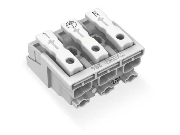 Wago 294-5013, Hvit, Polykarbonat, 24 A, 500 V, 30 mm, 17 mm
