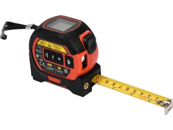 Yato YT-73122, LCD, tuuma, ft, m, musta, punainen, akryylinitriilibutadieenistyreeni, IPX0, alkalinen