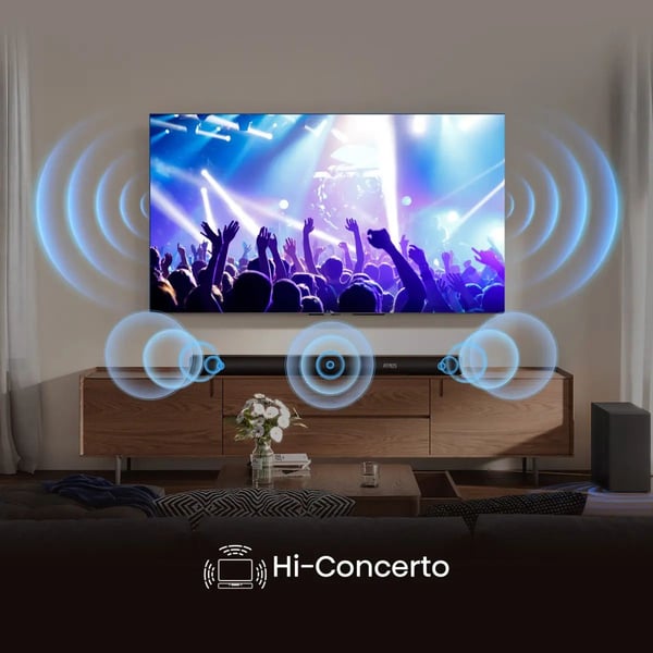 Hisense AX3100Q lydplanke 3.1 kanaler 500 W trådløs subwoofer, svart