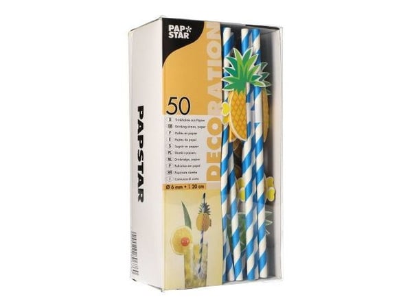 Papstar 87780, Sininen, Valkoinen, Paperi, 20 cm, 6 mm, 50 kpl
